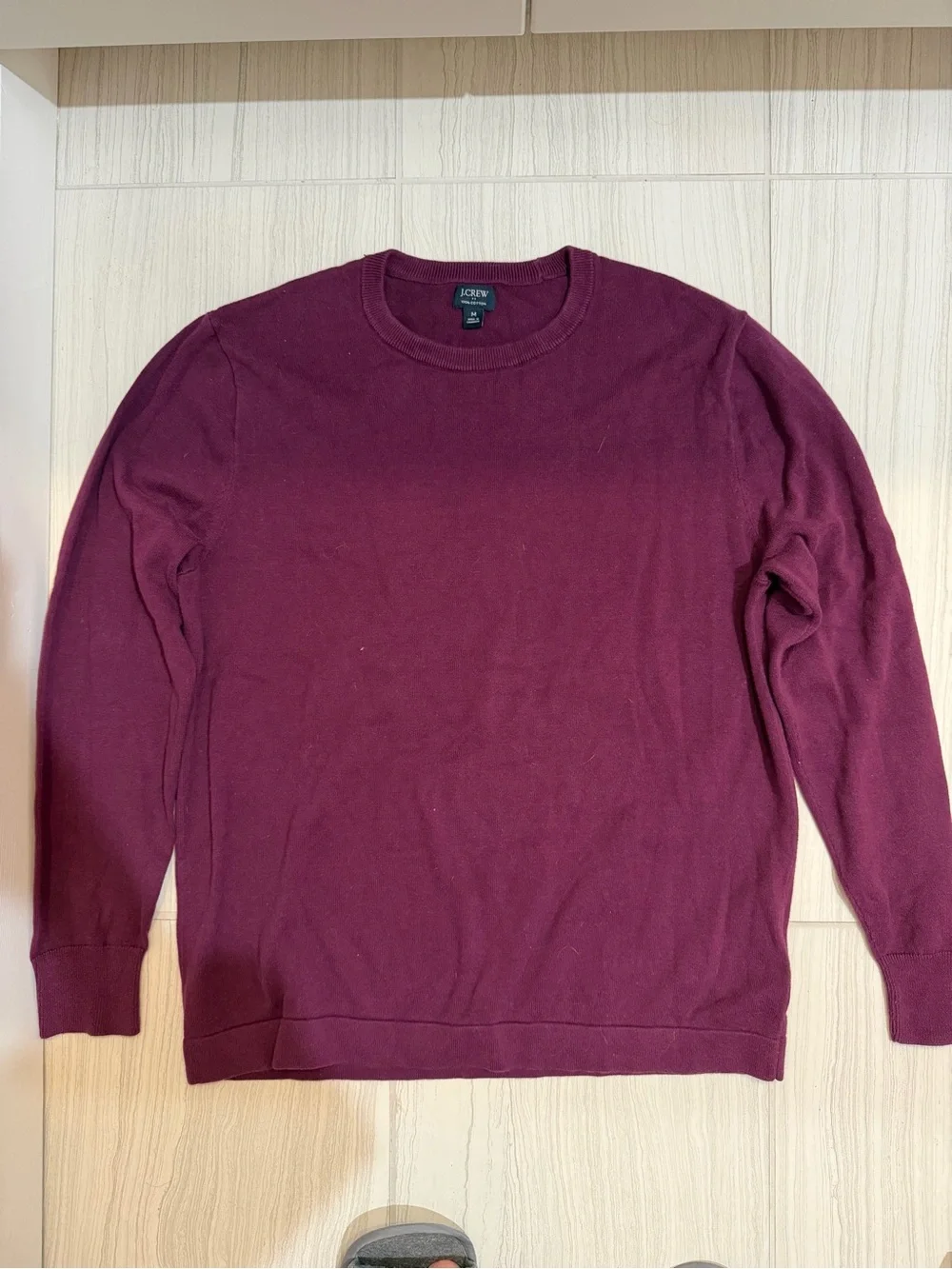 J. Crew Men’s Crewneck Sweater in Wine